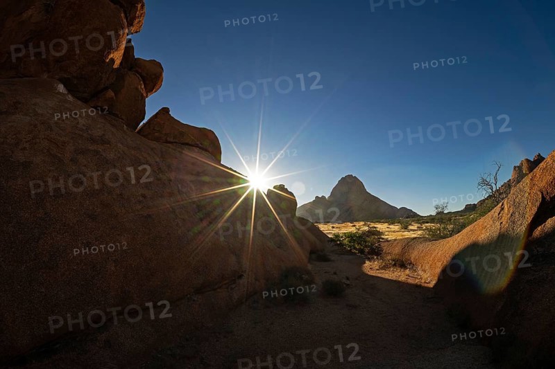 Spitzkoppe at sunrise with surroundings, Damaraland, Namibia