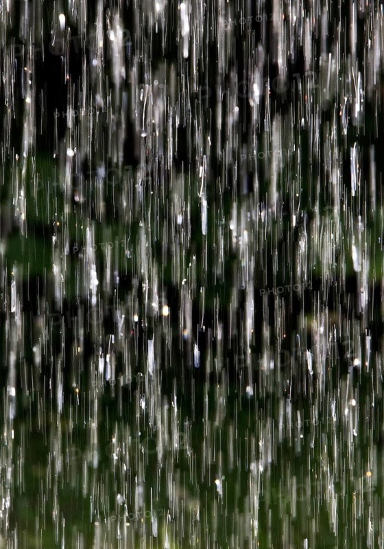 Heavy rain in sunlight, detailed view, Witten, North Rhine-Westphalia, Germany