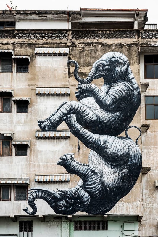 Graffiti, Street Art, Chinatown, Bangkok, Thailand