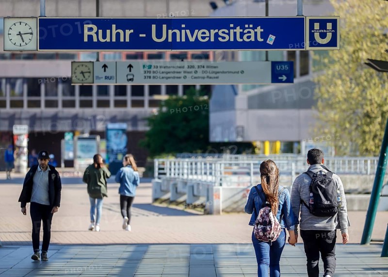 Bochum, Ruhr Area, North Rhine-Westphalia, Germany - RUB, Ruhr-Universität Bochum, in times of the corona pandemic