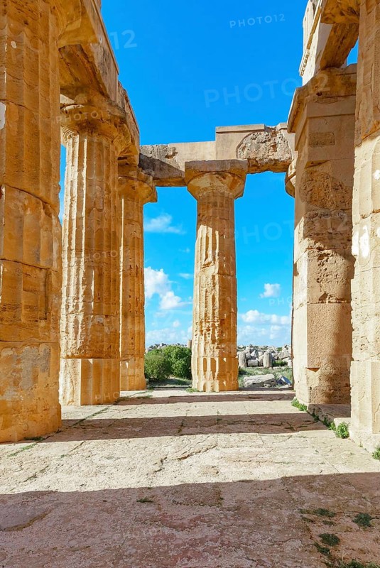 Temple of Hera or Temple E, Selinunte Archaeological Park, Selinunte, Trapani district, Sicily, Italy