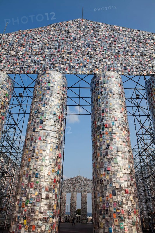 'The Parthenon of Books' by the Argentinian conceptual artist Marta Minujin, banned books, documenta 14 exhibition, 2017, Kassel, Germany
