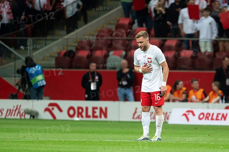 WARSAW, POLAND - JUNE 16, 2023: Friendly football match Poland vs Germany 1:0. Jakub Blaszczykowski leaves field last time.
