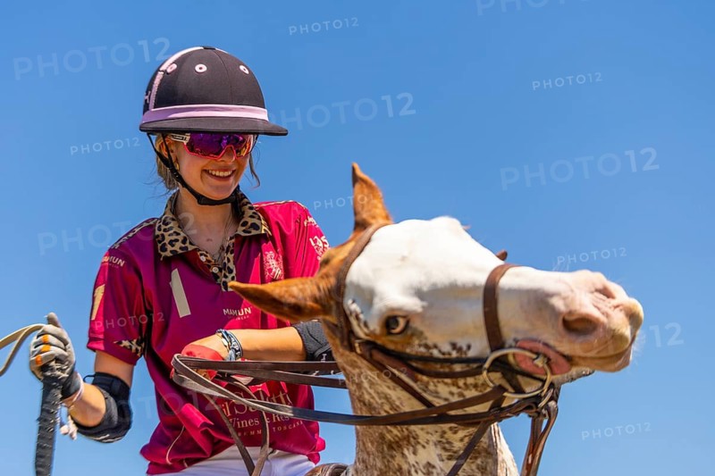 Polo player, polo horse, polo pony (Equus), rider, polo tournament, 1295 Polo Masters, Sylvenstal, Pfullendorf, Linzgau, Sigmaringen district, Baden-Württemberg, Germany