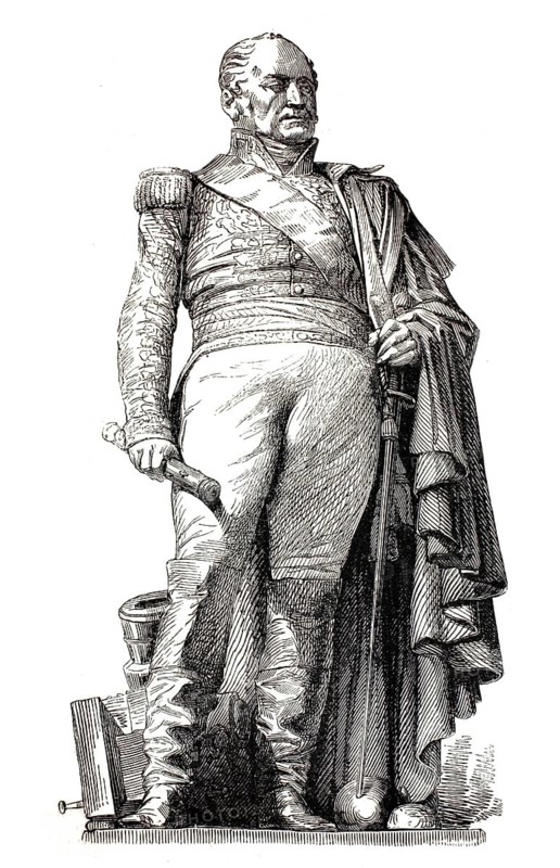 Jean-Baptiste Drouet d'Erlon (1765–1844), a prominent French general and Marshal of France who played a key role in the Napoleonic Wars, illustration, reproduction of a 19th-century original. Authentic, file restored for optimal use, exact date of the original unknown, historical