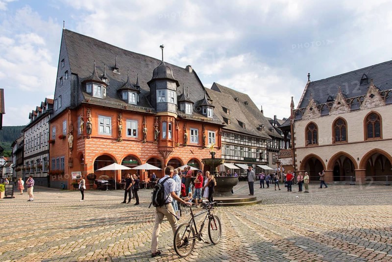 Old Town Goslar, Market Square, 06.08.2014., Goslar, Lower Saxony, Germany