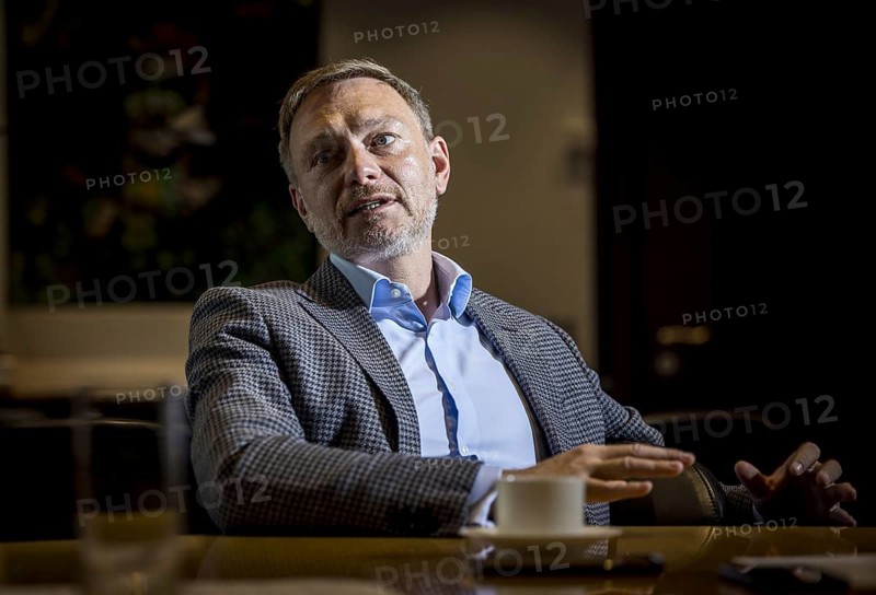 Christian Lindner (FDP), Federal Minister of Finance, recorded during an interview in his office at the Federal Ministry of Finance