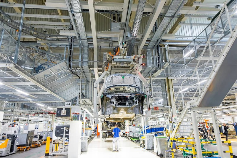 Electric car production in the assembly halls of VW in Zwickau, Zwickau, Saxony, Germany