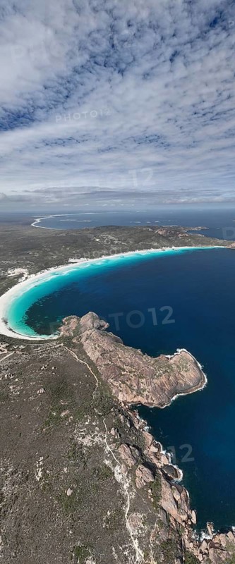 Aerial view of Lucky Bay beach, Esperance, Western Australia, Australia