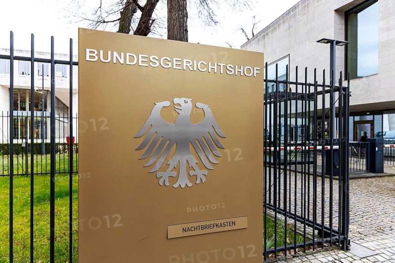 The Federal Court of Justice BGH in Karlsruhe is the highest court of the Federal Republic of Germany in the area of ordinary jurisdiction and thus the last resort in civil and criminal proceedings. National emblem Federal Eagle. Karlsruhe, Baden-Württemberg, Germany