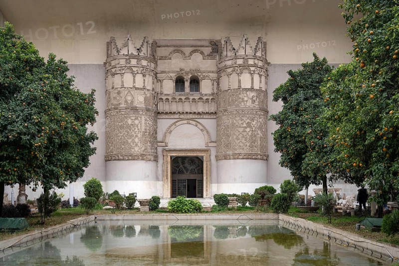 Damascus, Syria. December 6th 2025. The entrance to the National Museum of Damascus, the largest museum in Syria featuring exhibits on the history of the region, plus contemporary works of Syrian art