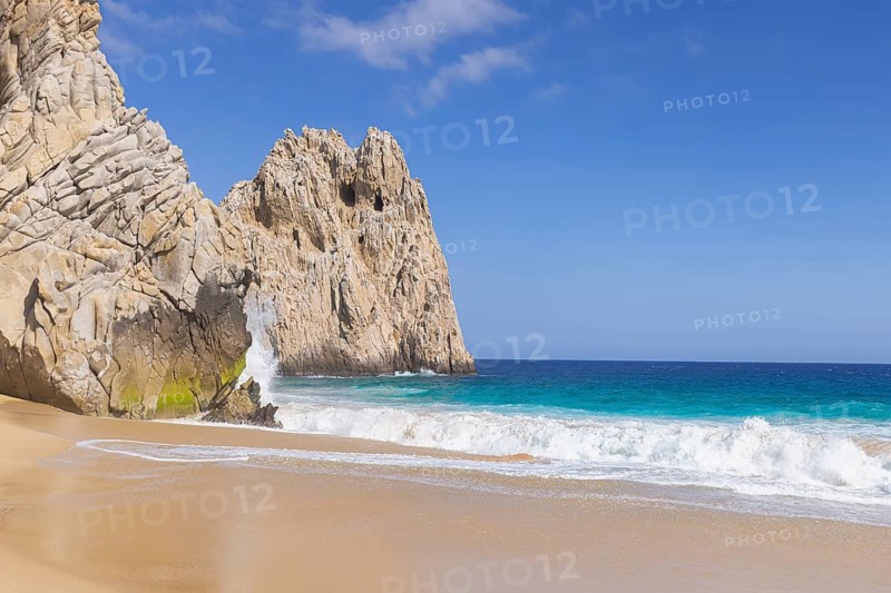 Mexico, Los Cabos travel destination Playa del Divorcio, Divorce Beach near Arch of Cabo San Lucas