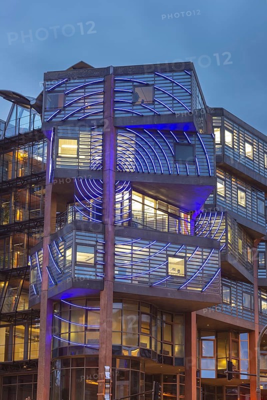 WDR Arcades, office container, architect Gottfried Böhm, Cologne, North Rhine-Westphalia, Germany
