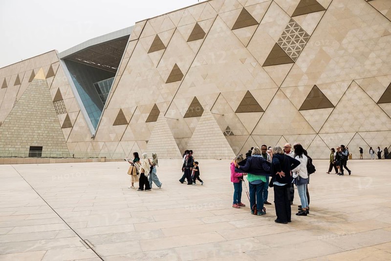 Façade, Grand Egyptian Museum, GEM, Giza, Cairo, Egypt