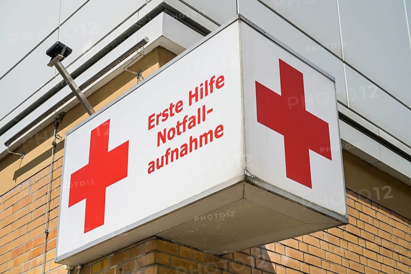 Rescue centre, first aid, emergency room, DRK Klinikum Berlin Mitte, Drontheimer Straße, Gesundbrunnen, Mitte, Berlin, Germany