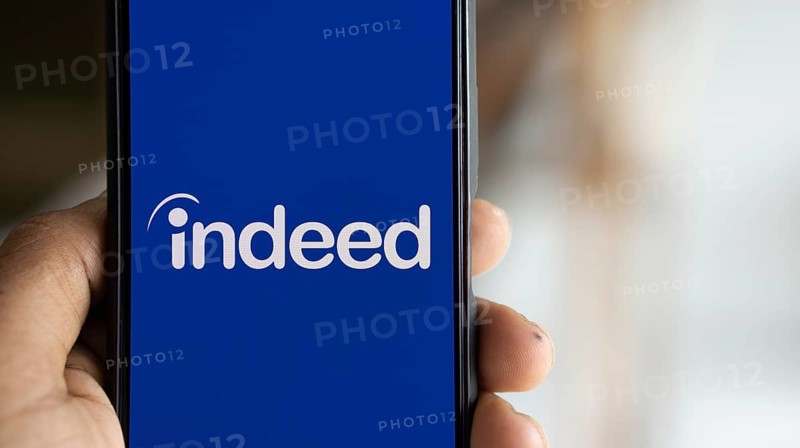 Dhaka, Bangladesh- 08 Nov 2024: Indeed logo is displayed on smartphone