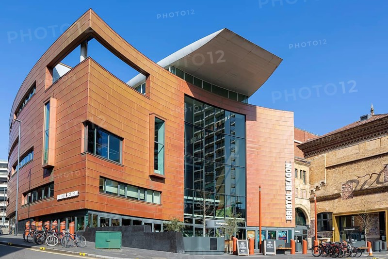 Modern architecture of Bristol Beacon venue building, formerly Colston Hall, Bristol, England, UK