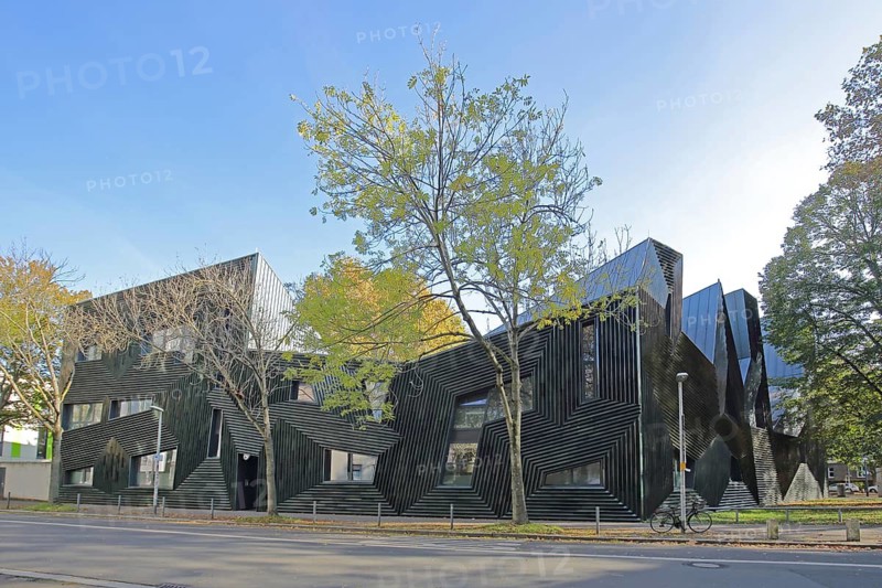 New synagogue built in 2010, Magenza, modern building, Neustadt, Mainz, Rhine-Hesse region, Rhineland-Palatinate, Germany
