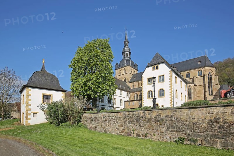 Gothic St Mauritius Church, oldest monastery complex in Germany, record, age, built in 634, monastery church, Benedictine abbey, abbey, Tholey, Saarland, Germany