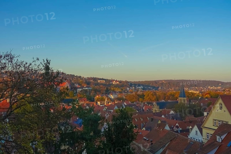 View, historic old town, university town, houses, roofs, Tübingen, Baden-Württemberg, Germany