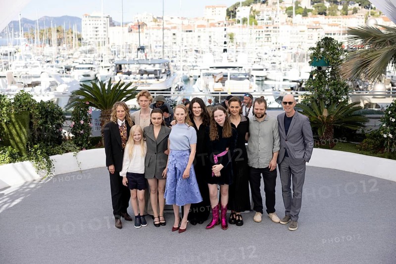 Cannes, France - 15.5.2024: Hanna Heckt, Filip Schnack, Lena Urzendowsky, Susanne Wüst, Mascha Schilinski, Laeni Geiseler, Luise Heyer during the photocall for SOUND OF FALLING at the 78th Cannes International Film Festival. The film festival takes place from 13 to 24 May 2025