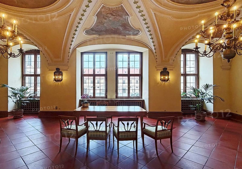 Palace chapel, historic rooms in the city palace, today town hall, also used as a wedding room, Baroque quarter, Fulda, East Hesse, Hesse, Germany