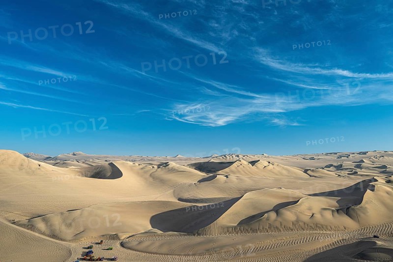 Sand dunes, dune landscape of the coastal desert, southern Peru, Peru, South America