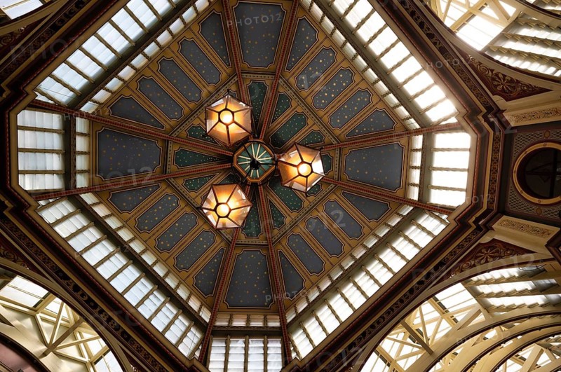 Roof structure, Leadenhall Market, City of London, London, England, Great Britain, Great Britain