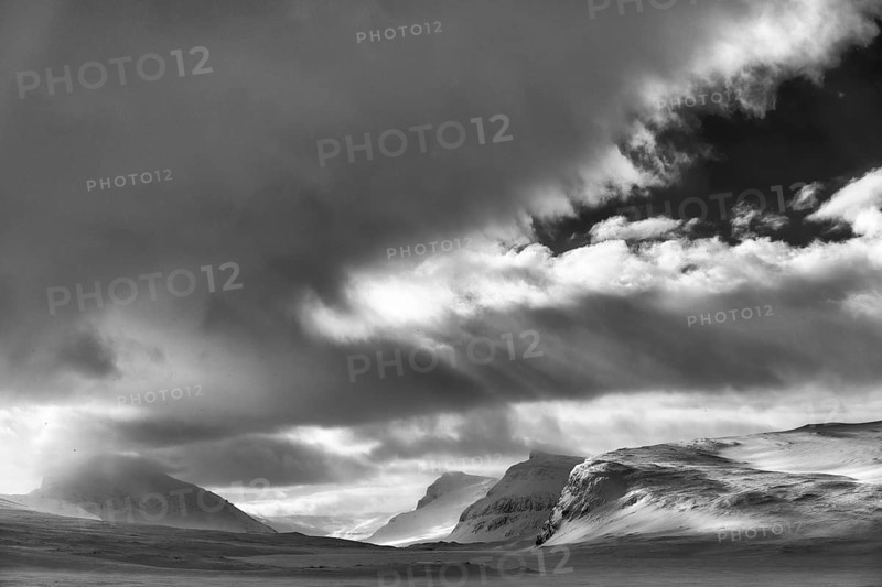 Winter landscape at Kungsleden, Kebnekaisefjäll, Norrbotten, Lapland, Sweden, March 2020
