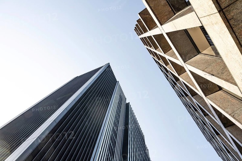 Modern high rise office buildings in the international banking and financial district of the City of London, UK