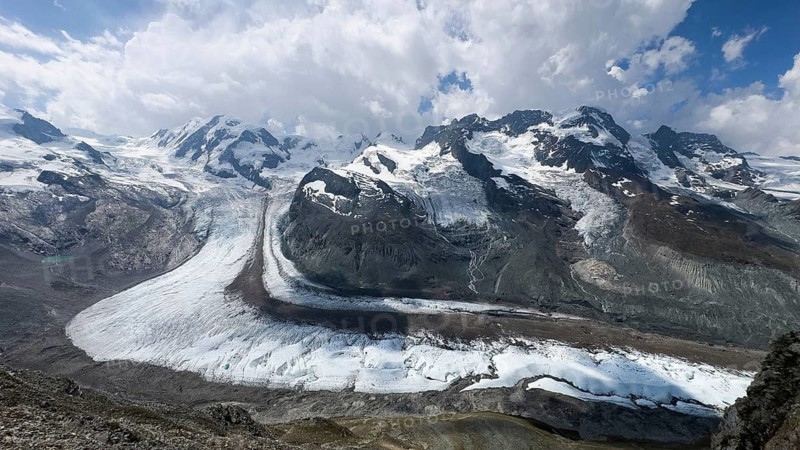 Gorner Glacier, Monte Rosa Massif, Zermatt, Valais, Switzerland