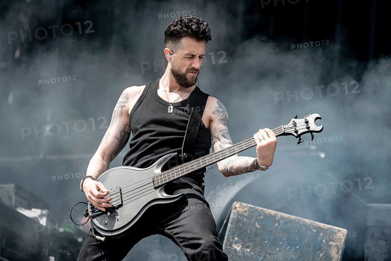 Lonny Eagleton, bass player of Black Veil Brides live at Rock im Park on Zeppelin Field in Nuremberg on 06.06.2026