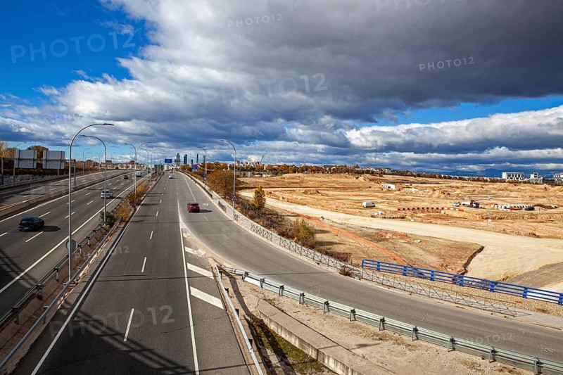 Formula one race track under construction for the next Grand Prix of Madrid next September 2026 in the emerging and fast growing city of Valdebebas, well connected with highways to the Adolfo Suarez international airport and the north of Madrid, Spain