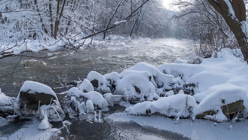 Germany, Greiz, Mildenfurth, Thuringia, Weidatal, Wünschendorf, ice, flowing water, river, ice, landscape, river, snow, Vogtland, winter
