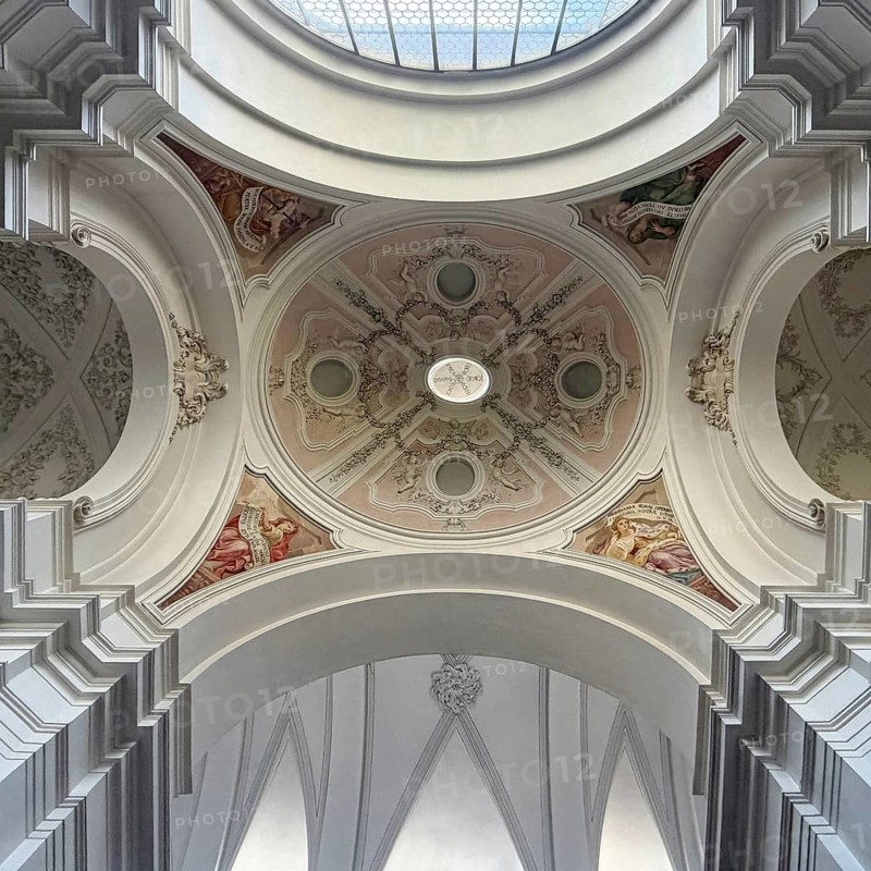 St. Salvator Cathedral in Fulda, officially High Cathedral in Fulda, interior view, view of the northern aisle, Baroque quarter, Fulda, East Hesse, Hesse, Germany