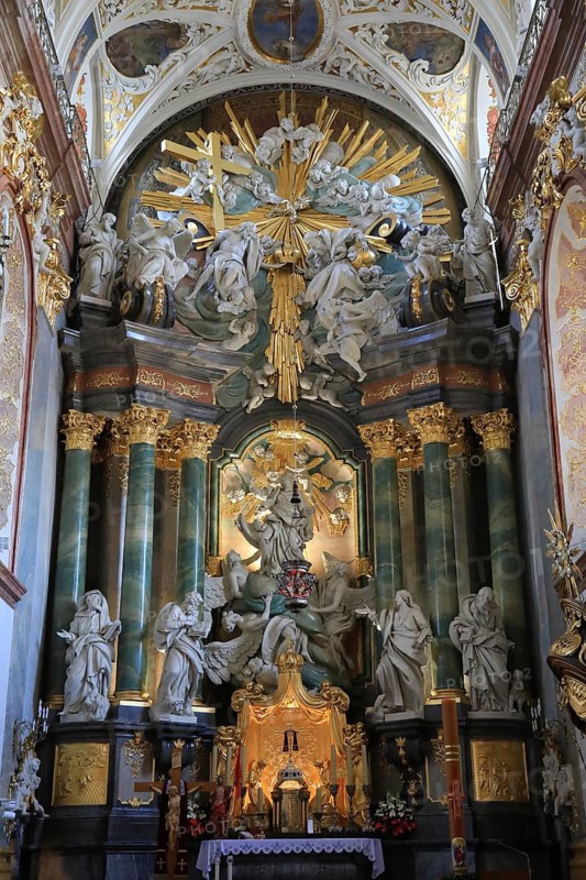 Main altar in the basilica of the Jasna Gora monastery in Czestochowa, Poland