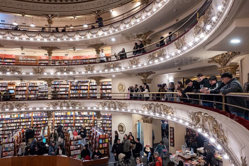 Ateneo Grand Splendid bookstore, a former theater, tourist attraction in Buenos Aires, Argentina