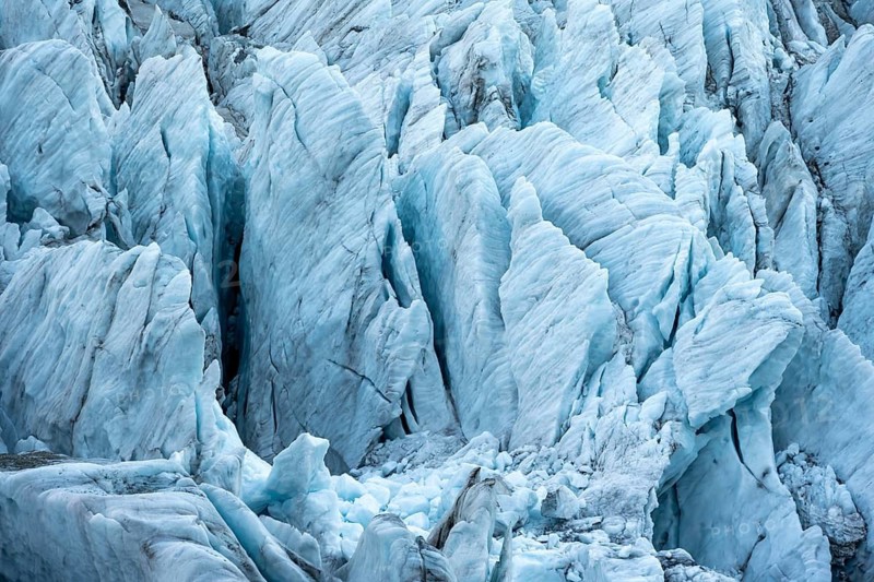Detail, rugged blue ice with crevasses, Upper Arctic Sea glacier, Bernese Alps, Bernese Oberland, Switzerland