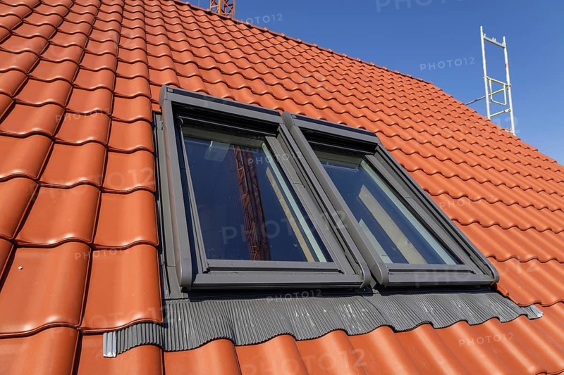 Roof windows on a new single-family house