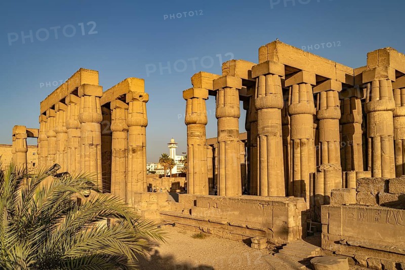 Arcade in the Luxor Temple in Luxor, Egypt
