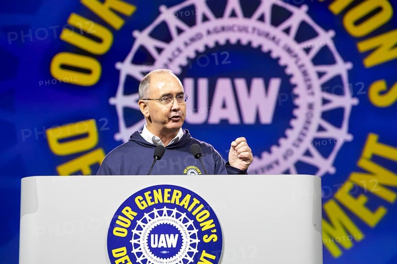 Detroit, Michigan USA - 16 June 2026 - United Auto Workers President Shawn Fain speaks as the UAW holds its constitutional convention. The convention nominates candidates for top union offices for this fall's election and considers changes to the union's constitution