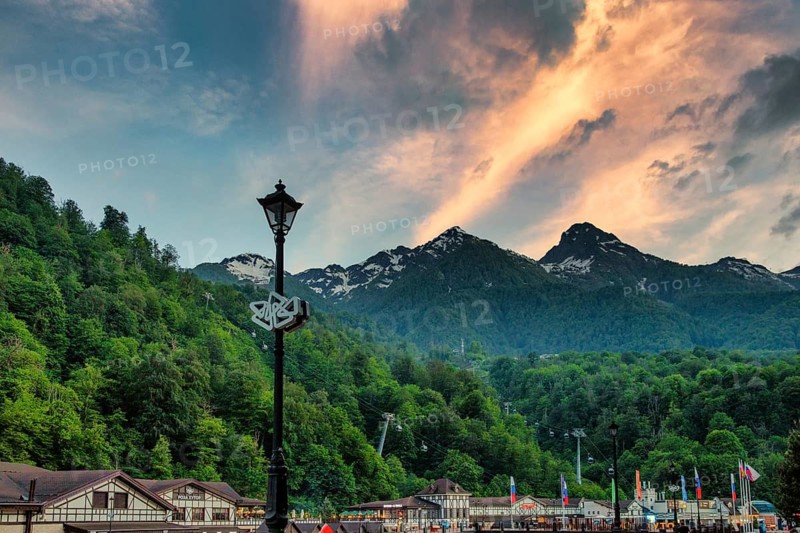 Mountain landscape. Krasnaya Polyana. Sochi. Russia