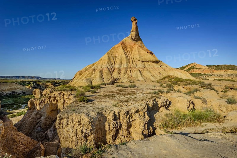The Castil de Tierra monolith in the Bardenas Reales Natural Park, Navarra, Spain