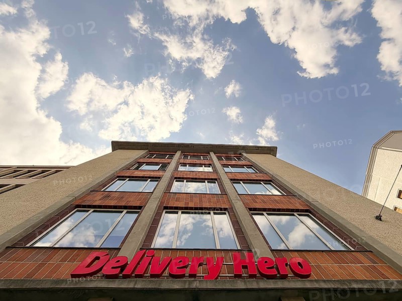 Headquarters of Delivery Hero SE, joint stock company, delivery service, online ordering service, economy, international company. Founded in May 2011 in Berlin. Company headquarters, headquarters in Berlin-Mitte at Oranienburger Straße 70, 10117 Berlin. germany