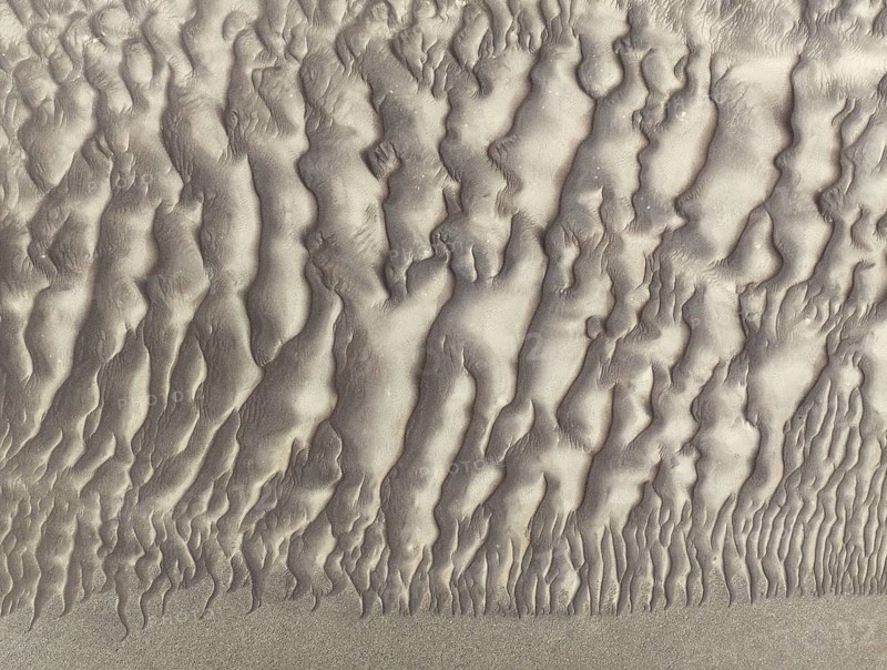 Sand patterns in the Namib Desert. Aerial view. Drone shot. Skeleton Coast, Namibia