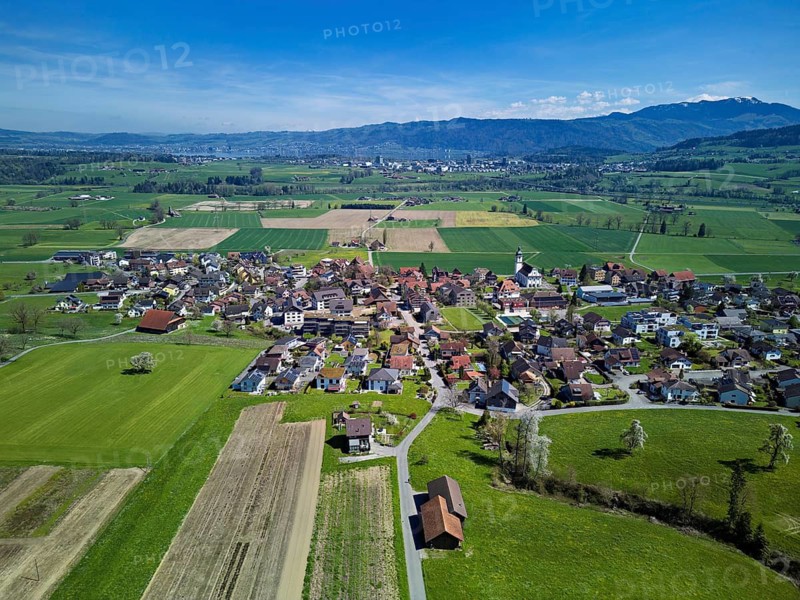 View of the village, Dietwil, Freiamt, Canton of Aargau, Switzerland