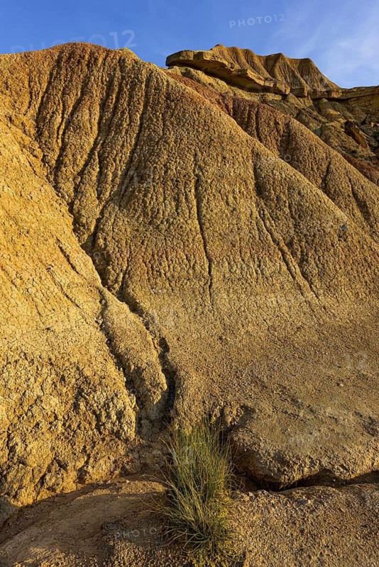 Rock formations caused by erosion in the Bardenas Reales Natural Park, Navarra, Spain