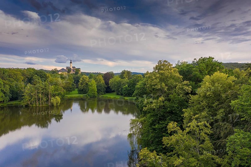 Germany, Greizer Park, Upper Castle, Thuringia, Aerial View, Cultivated Landscape, Cultural Landscape, Landscape, Landscape, Landscape, Landscape Park, Aerial View, Vogtland
