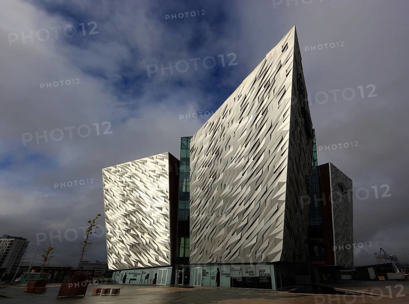 Titanic Museum in Belfast, Northern Ireland, The Titanic Belfast is a visitor attraction that opened in 2012 and is a monument to Belfast's maritime heritage on the site of the former Harland & Wolff shipyard in the Titanic district of the city where the RMS Titanic was built