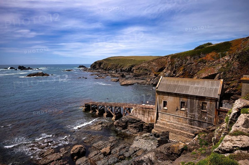 Old lifeboat station from 1914, Lizard Point, Lizard Bay, Polpeor, Cornwall, England, Great Britain